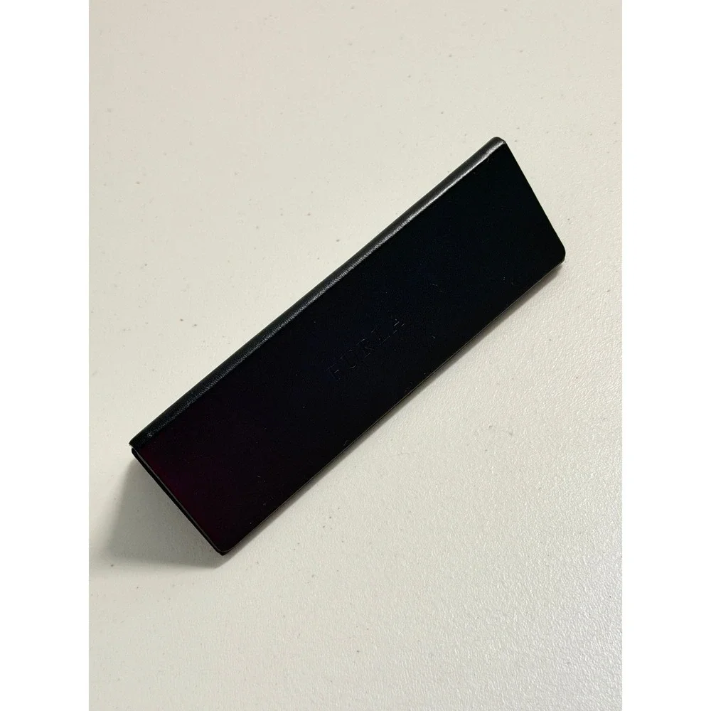 Furla Black Foldable Collapsible Eyeglasses Sunglasses Case Magnetic
